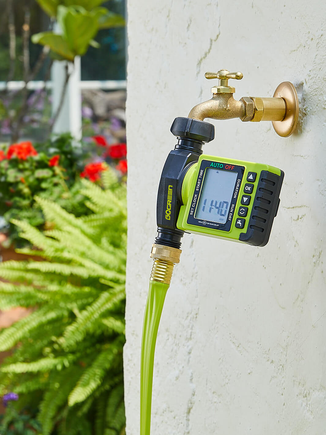 Watering with Timer and Soaker Hose