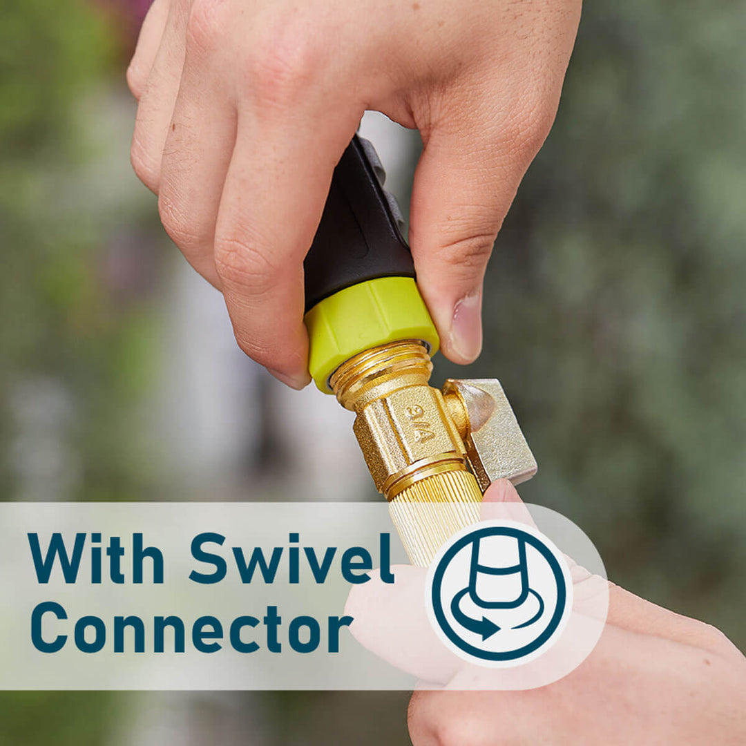 With swivel connector.