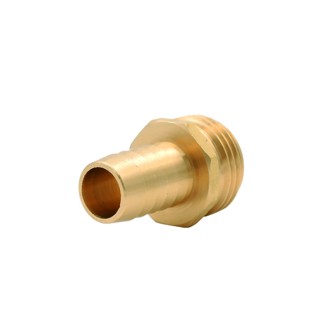 Hose Adapter 5/8" Hose Barb x 3/4" MHT Brass Adapter with Clamp