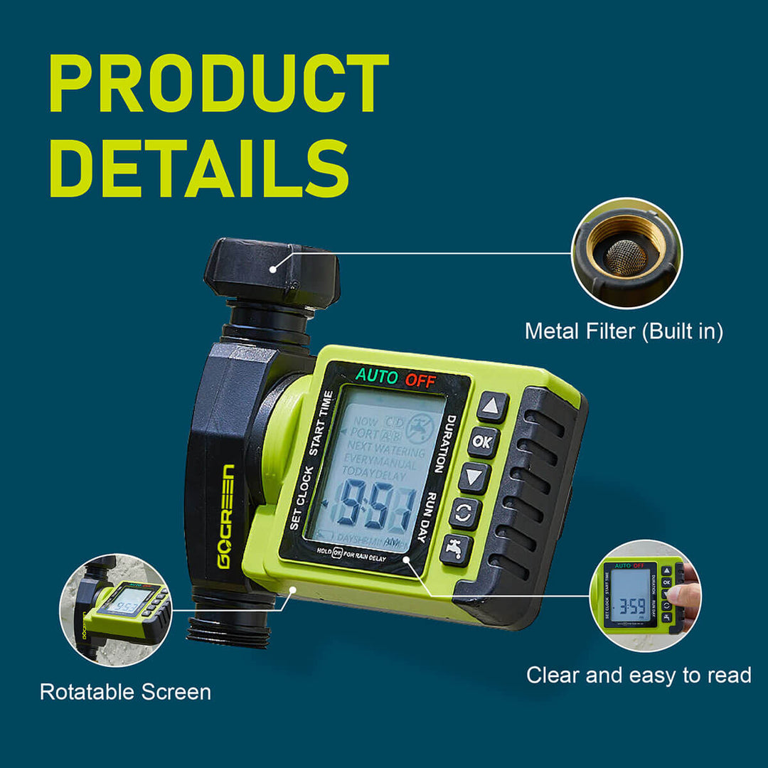 Paraden Rotatable Screen Watering Timer Product Details