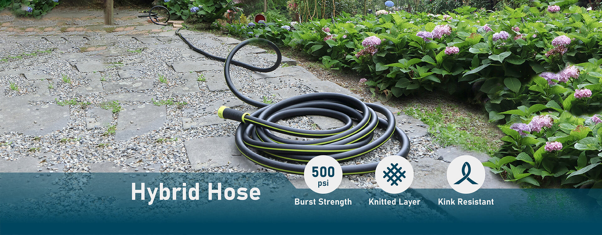 Paraden Hybrid Hose features of strength, knitted layer and kink resistant