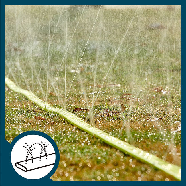 Facing up for a fine spray, ideal for sprinkling your lawn and garden.