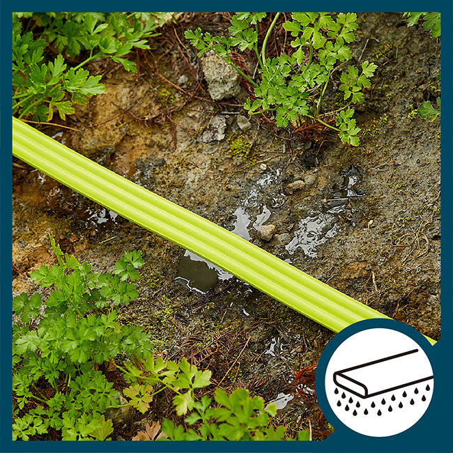 Facing down for deep root soaking, perfect ideal for soaking your vegetable garden.