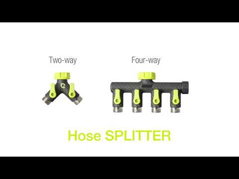 2-Way Garden Hose Splitter with Shut-off Valve